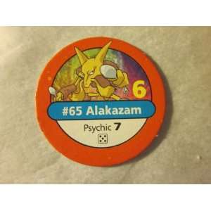  Pokemon Master Trainer 1999 Pokemon Chip Red #65 Alakazam 