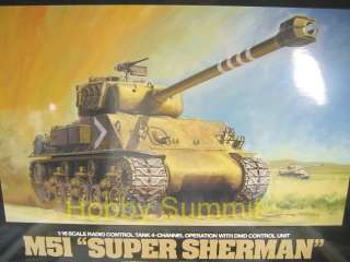 Latest Tamiya 1/16 R/C F O M51 SUPER SHERMAN Tank Kit  