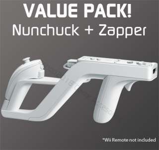 Nunchuck + Zapper bundle for Nintendo Wii shooting game  
