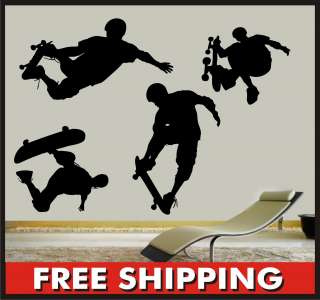 Skateboard Vinyl Wall Decals   Skater Large Mural Stickers Boarder 