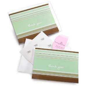  Tummy Talk Thank You Cards, Green, 10 Count Cards With 