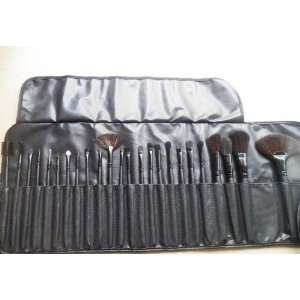 24 pc Studio Pro Makeup Make up Cosmetic Brush Set Kit w/ Leather Case 