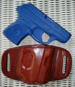 LEATHER QUICK DRAW BELT HOLSTER   RUGER LCP 380 + LASER  