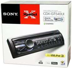 SONY CDX GT540UI CAR CD//IPOD/USB PLAYER RECEIVER CDXGT540UI+TS1223 