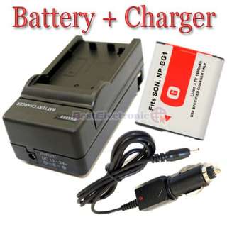 NP BG1 Battery +Charger for Sony CyberShot H20 T20 W170  