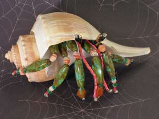 Tropical Hermit Crab Sea Shell Snail Figurine Knick Knack Pet 