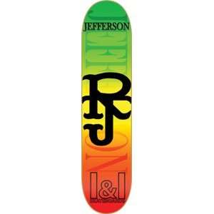   Jefferson Roots Skateboard Deck   7.5 Rasta