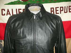   ALI LEATHER TRACK SPORTS ZIP UP JACKET designer great condition  