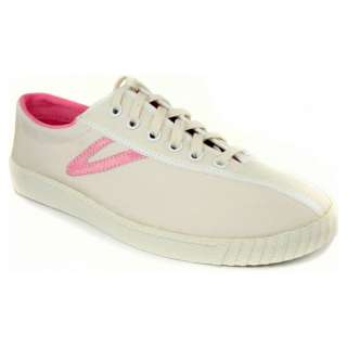   Women`s Nylite Canvas White/Sea Pink Tennis Shoes Size 7.5  
