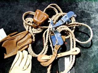   junior bull equipment & gear, spurs & strap, bell, pad, glove  