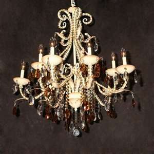  Lumax 11509 Crystal Iron Chandelier, Red