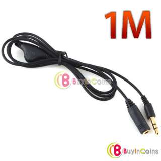 New 3.5mm M/F 1M Stereo Headphone Audio Extension Cord Cable with 