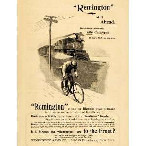  1895 Ad Remington Arms Company Bicycle Races Train 