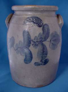   , Beaver County, Pennsylvania 3 Gallon Stoneware Crock Jar w/ Tulips