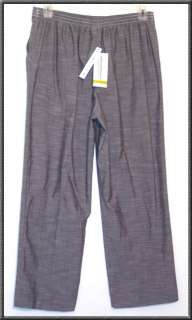 NWT ALFRED DUNNER Grey Elastic Band Stretch PANTS 10 M  