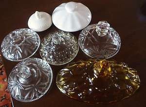Your choice of 7 classic Sugar Bowl Lids   Crystal and Ceramic  