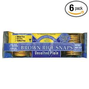 Edward & Son Original Brown Rice Snap Unsalted Crackers, 3.5 Ounce 