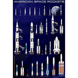  Safari 40167 American Space Rockets Laminated Poster 