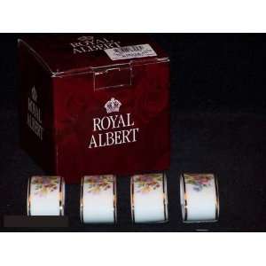  Royal Albert Lady Carlyle Napkin Rings  Sets Of 4 Kitchen 