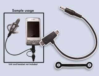 Mini USB + DC 4.0mm Plug Headset and Phone Charge Adapter  