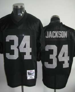 BO JACKSON Black Oakland Raiders Throwback Jersey Size M L XL 2XL 48 
