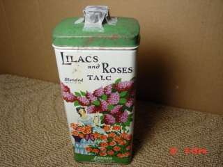 Vintage Lilacs and Roses Blended Talc Tin Lander Powder  