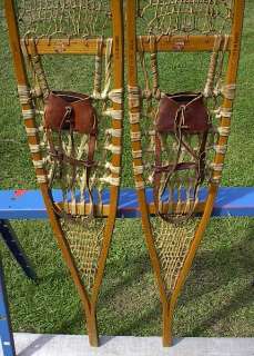 VINTAGE C.A. LUND Indian Snowshoes 58x10 GREAT  