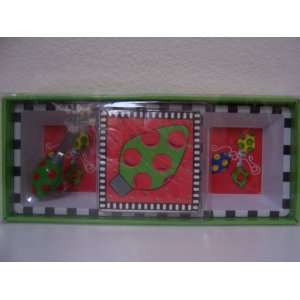    Christmas Bulb 3 Piece Serving Tray Giftset 