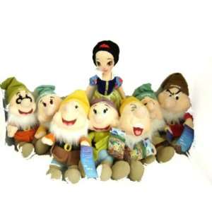   Princess Snow White with 7 Dwarfs Soft Plush Doll Toy 