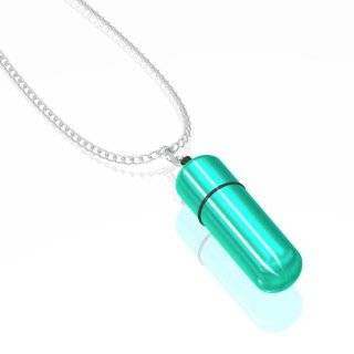  with Detachable 3 Speed Power Bullet, Silver Necklace/Teal Bullet