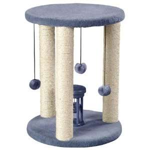  Sisal Duplex Triple Scratching Post with Toys  Color GREY 