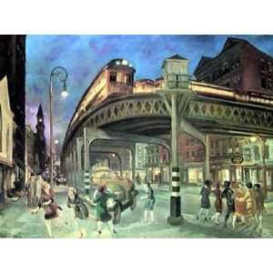  Sixth Avenue Elevated At Third St 1928 by John Sloan. Best 