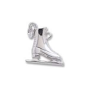  Ice Skate Charm in Sterling Silver Jewelry