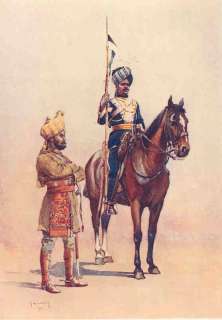 India Uniforms. MYSORE LANCERS. Old print.1911  