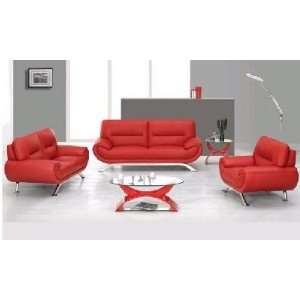  7580 Red Leather Sofa CLICK FOR MORE SOFAS