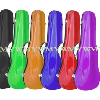 colourful fiberglass 4/4 violin case black/purple/orange/white/pink 