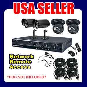   Security DVR Indoor & Outdoor Night Vision Cameras System CCTV  