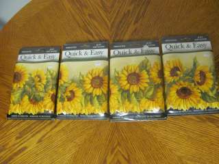 Quick Easy Wall Border Prepasted Sunflowers Flower Yellow Green 5 yrds 