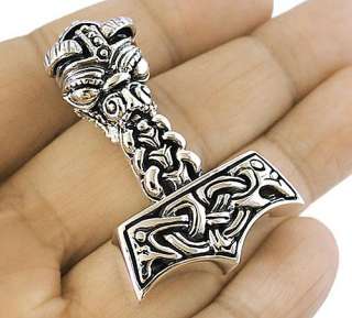   STERLING 925 SILVER BIG PENDANT VIKING NORSE WARRIOR JEWELRY  