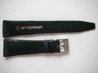 Eterna dark blue leather peccary watch band 22 mm  