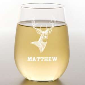  Trophy Buck Stemless Wine Glass
