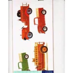    Vintage Look Truck and Fire Engine Wall Decals 