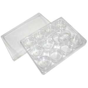  1 1/4 inch Round Plastic Storage Containers Screw Top Lids 