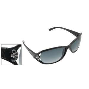   Clear Black Lens Full Frame Plastic Sunglasses