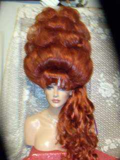 WIG WIGS DRAG QUEEN original RED 2 WIGS AND PONYTAIL  