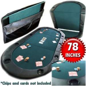   Texas Holdem Poker Folding Tabletop with Cupholders 