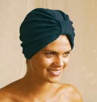 Terry Towelling Turban Hat Cap Chemo Ladies Black Fashy  