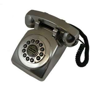    NEW 1950 Desk phone Silver (Corded Telephones) 