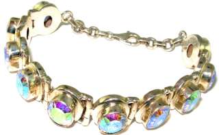   Design Rainbow Mystic topaz .925 STERLING SILVER Bracelet 8  