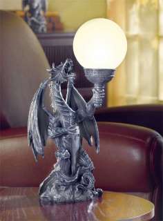 Dragon with Sword Globe Table Desk Lamp  